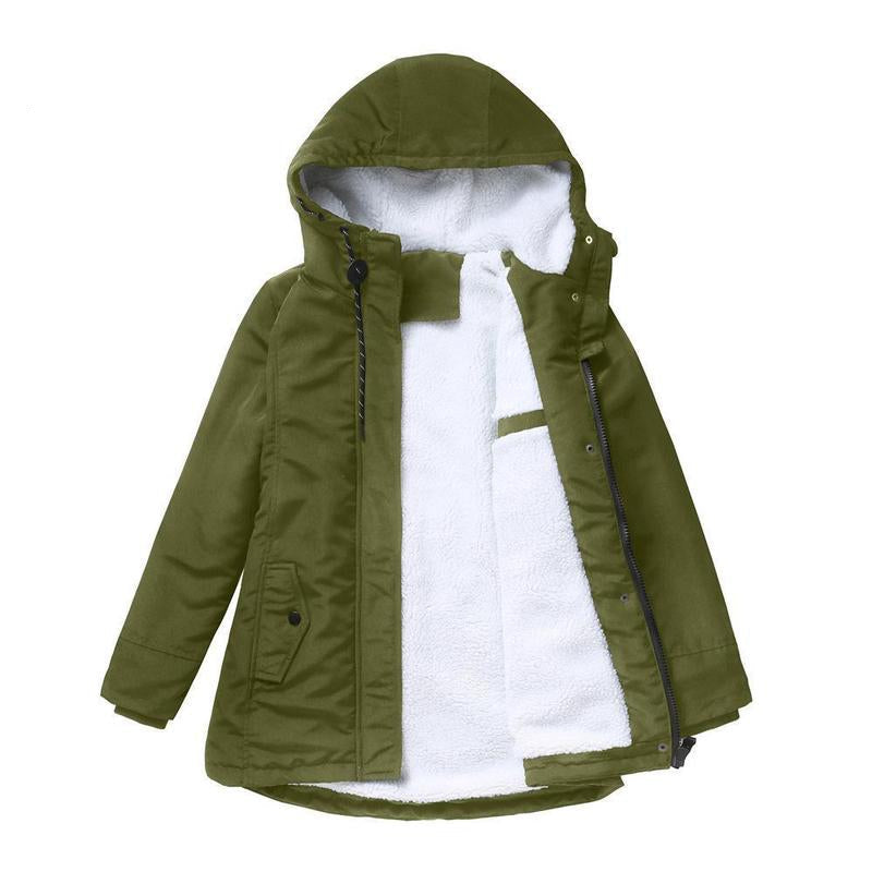 Anita - Casaco de Inverno Grosso com Capuz e Forro Almofadado para o Calor Inverno