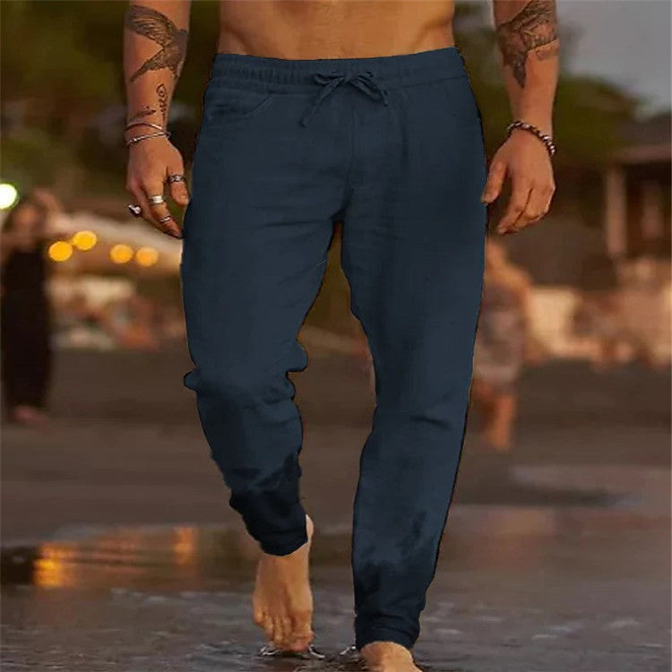 Brett – Calças de Praia Masculinas Casuais em Algodão