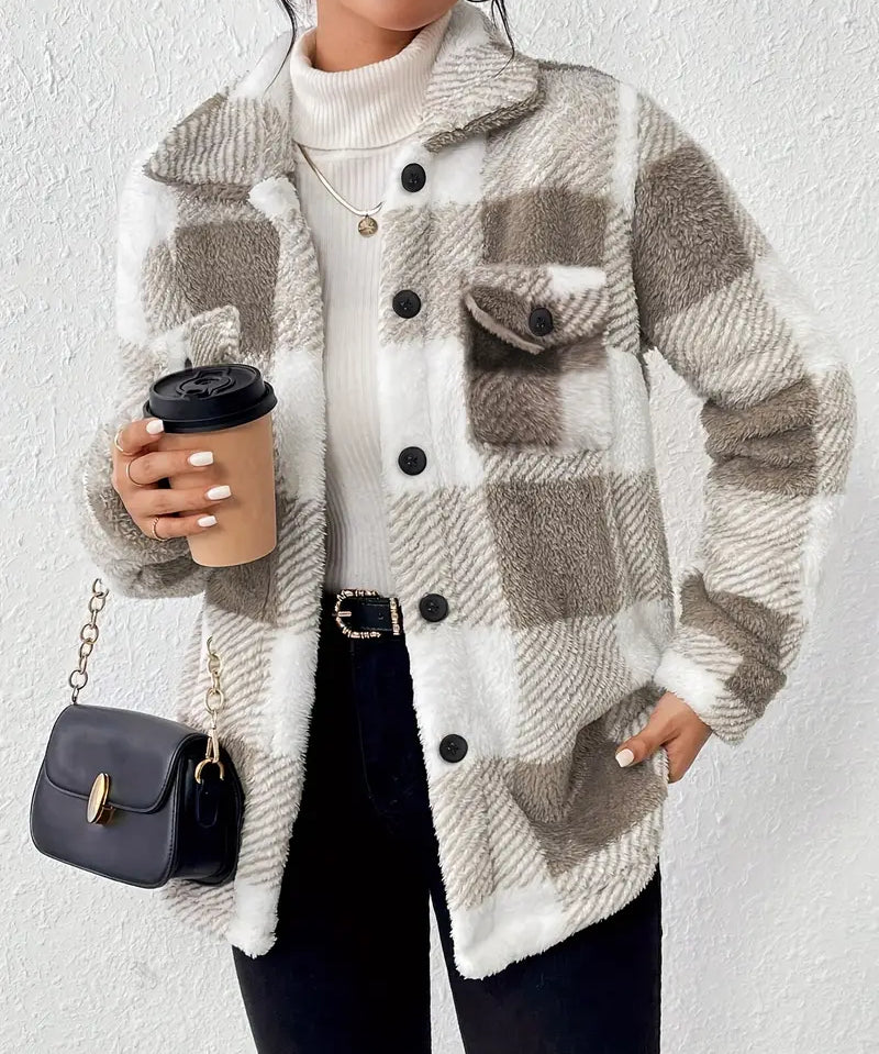 LUCIE - casaco de inverno em pelúcia para senhora