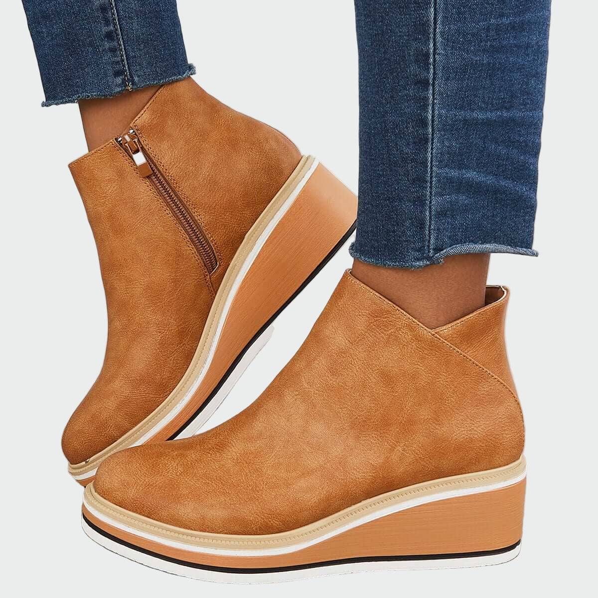 Botas de couro ortopédicas