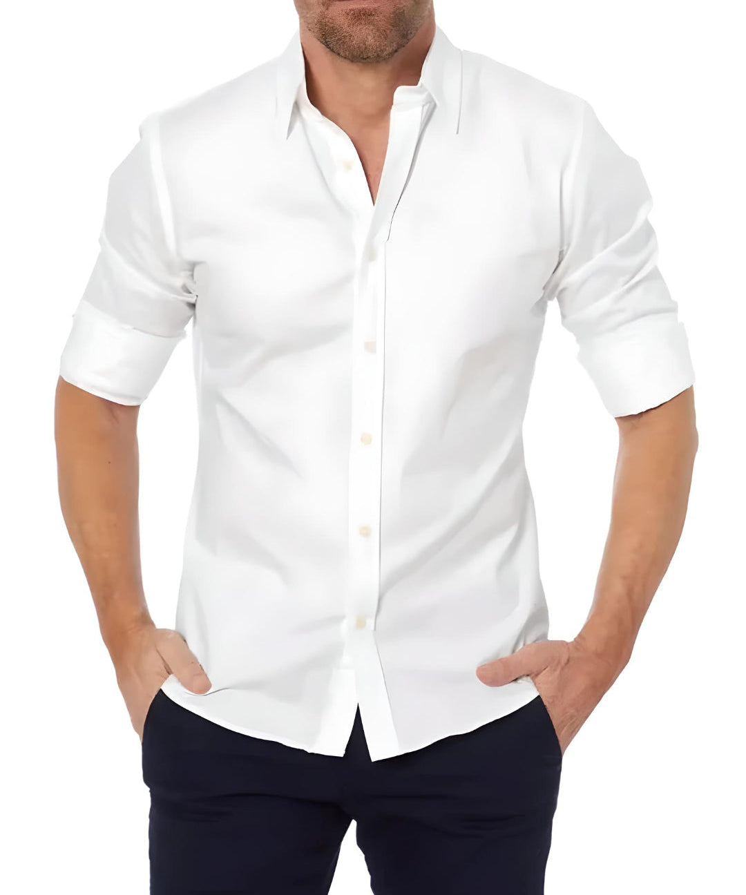 Martin – Camisa Masculina com Zíper sem Pregas