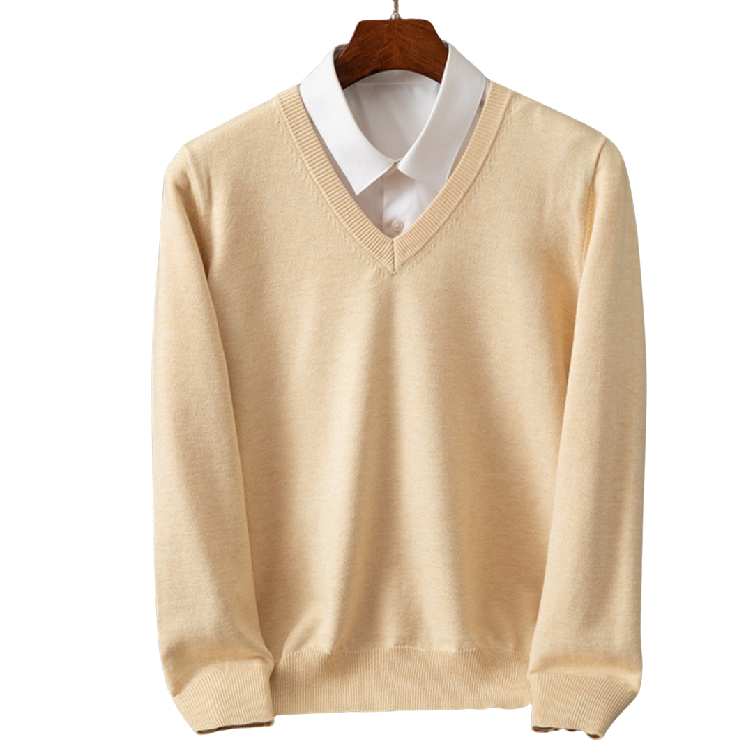 Adam - Pullover de caxemira com decote em V