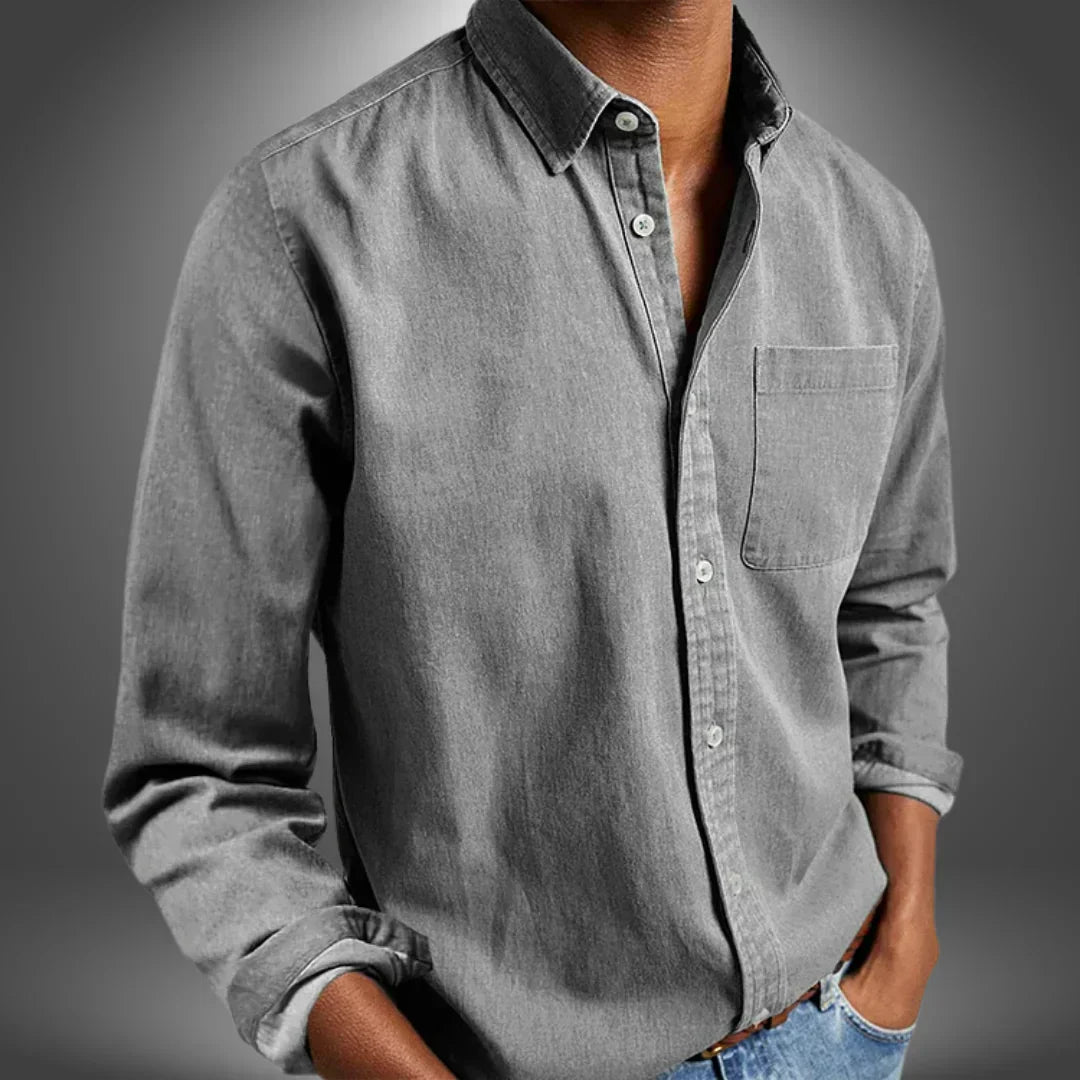 Leonard - Camisa Costurada à Mão para Homens