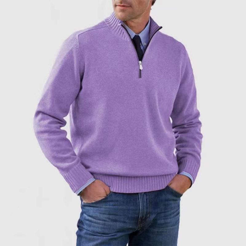 Tomáš – Sweater Masculino com Fecho de Polo