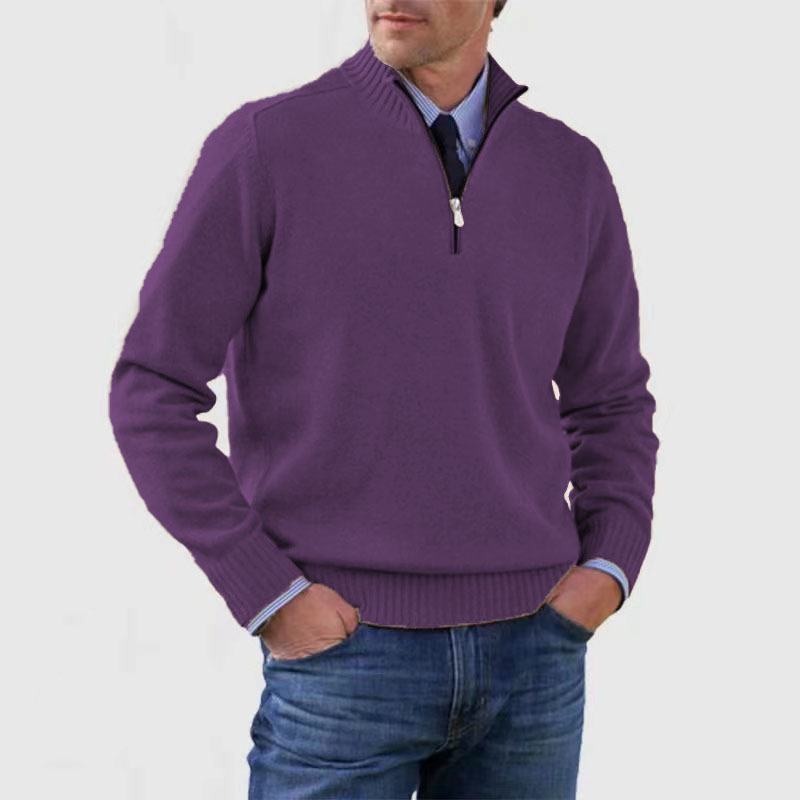 Tomáš – Sweater Masculino com Fecho de Polo