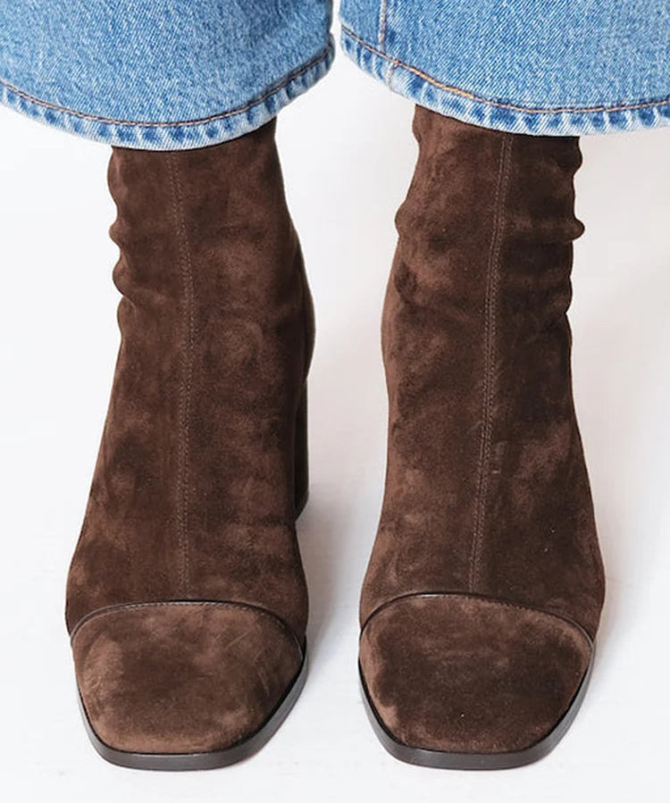 Lily - Botas de tornozelo de camurça elegantes