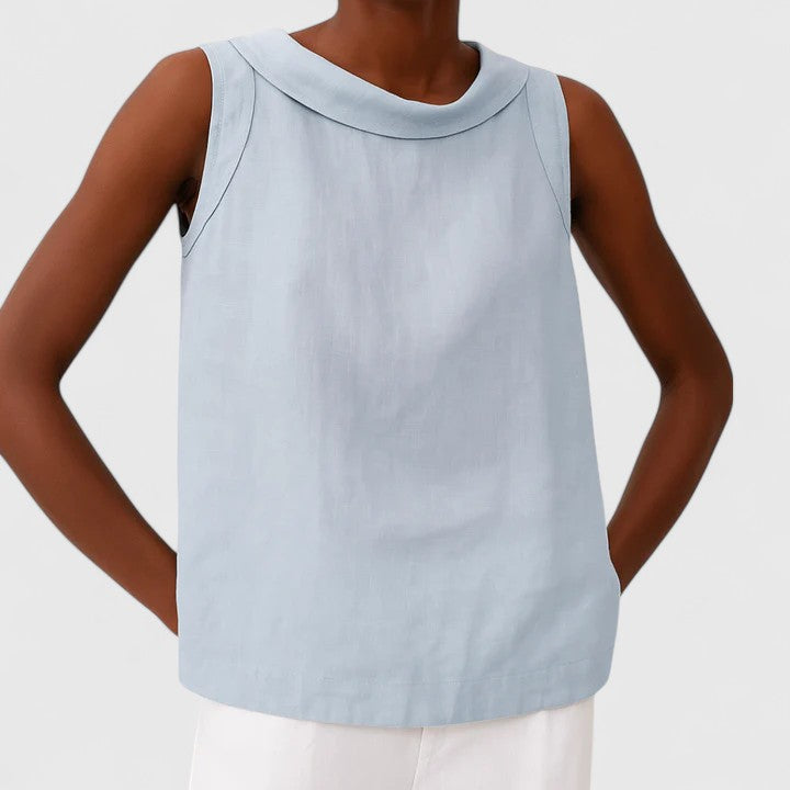 Natálie - Top elegante com gola alta
