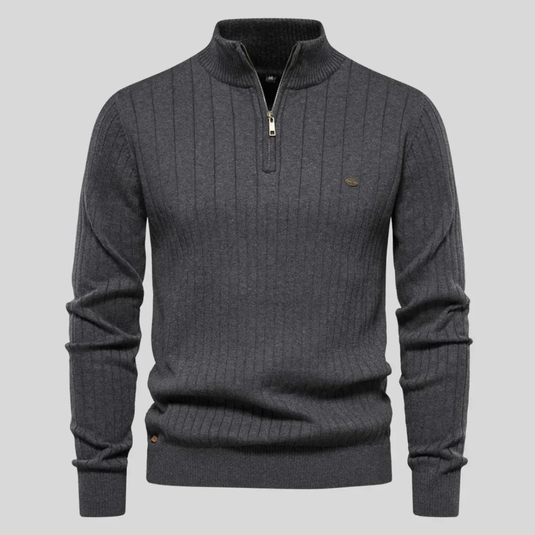 Martin – Suéter Elegante com Zip na Garganta