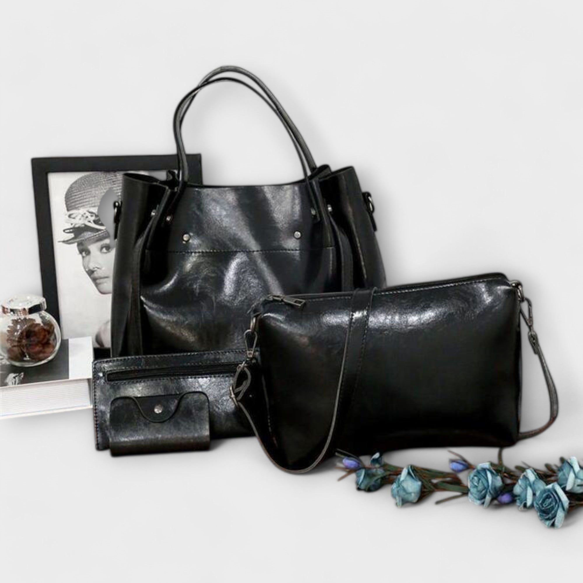 Cécile. - Bolsa vintage de 4 peças