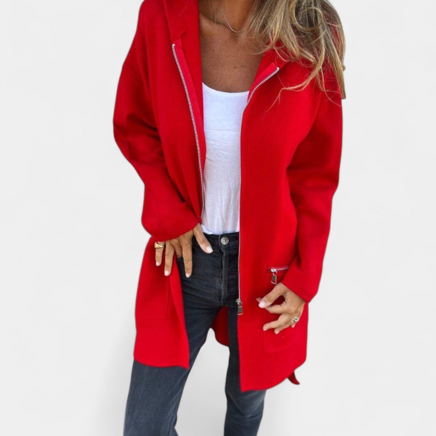 Tereza – Casaco de sweatshirt feminino com capuz
