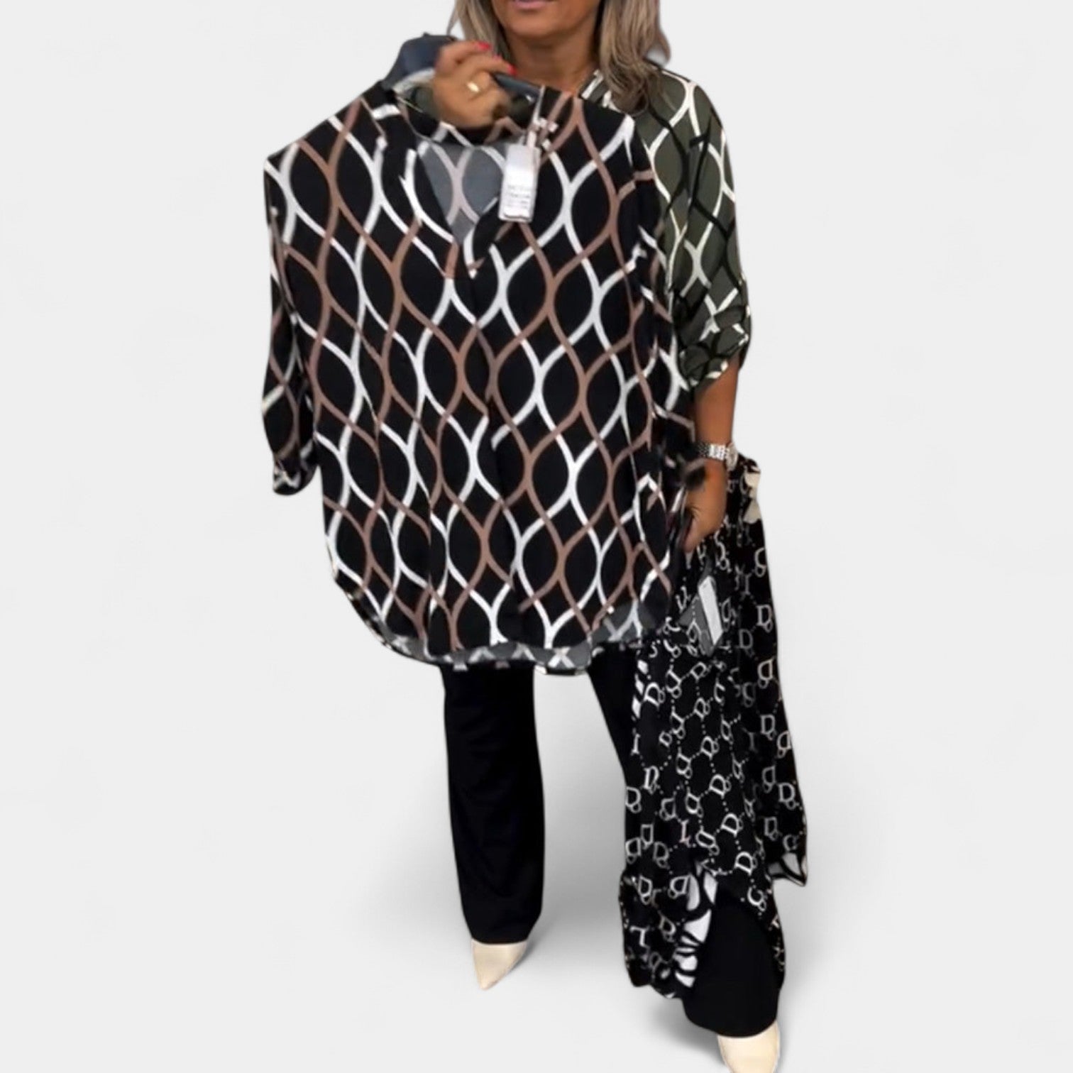 Petra – Blusa com padrão gráfico