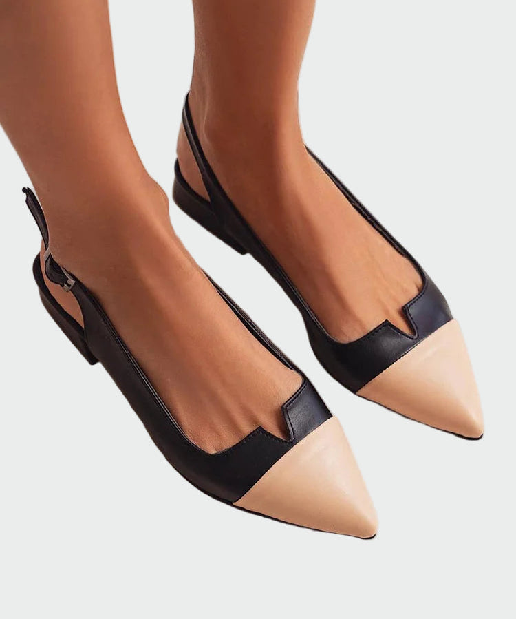 Karolína Elegantes Balerinas Pontiagudas com Faixa Traseira