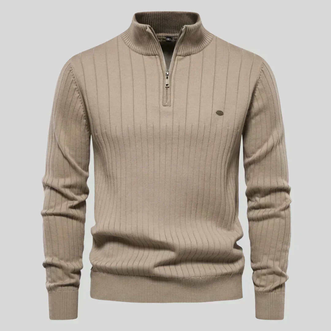 Martin – Suéter Elegante com Zip na Garganta