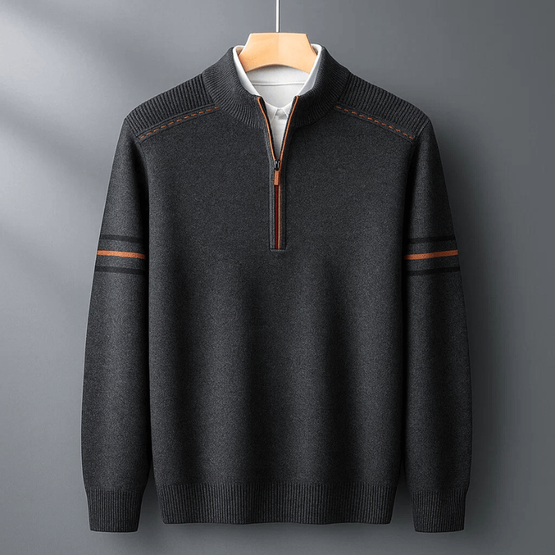 Dominik - Pullover moderno com fecho de polo