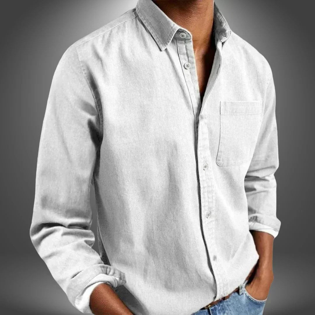 Leonard - Camisa Costurada à Mão para Homens