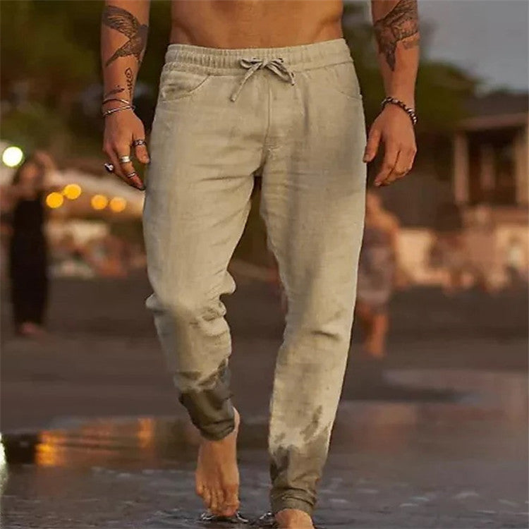 Brett – Calças de Praia Masculinas Casuais em Algodão