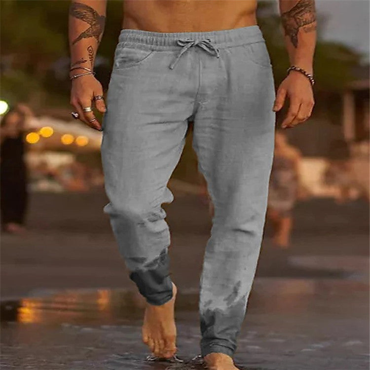 Brett – Calças de Praia Masculinas Casuais em Algodão