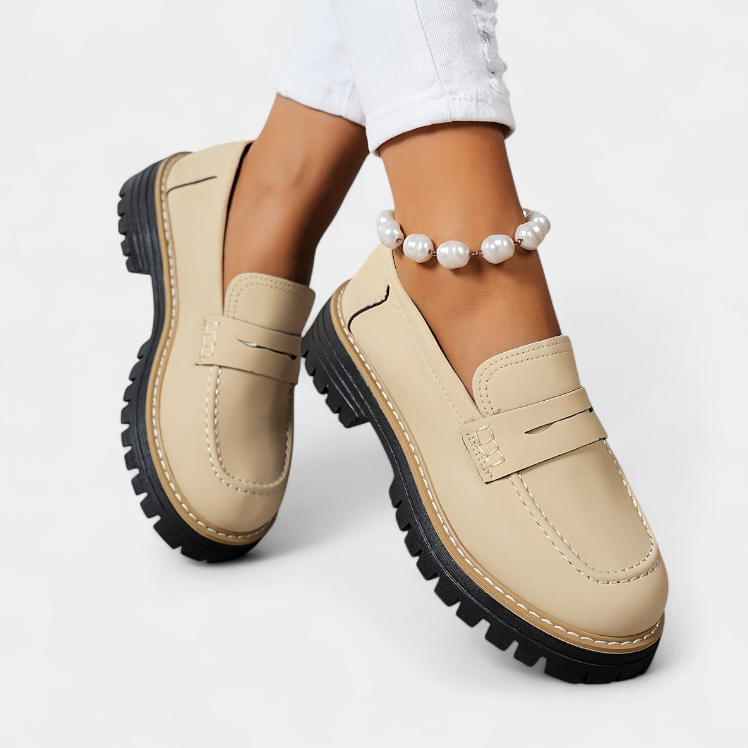 Michaela – Mocassins com sola robusta