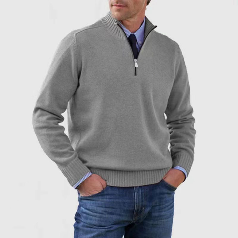 Tomáš – Sweater Masculino com Fecho de Polo