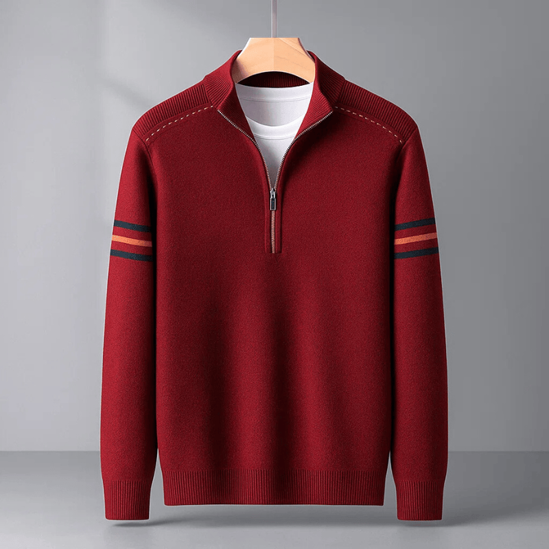 Dominik - Pullover moderno com fecho de polo