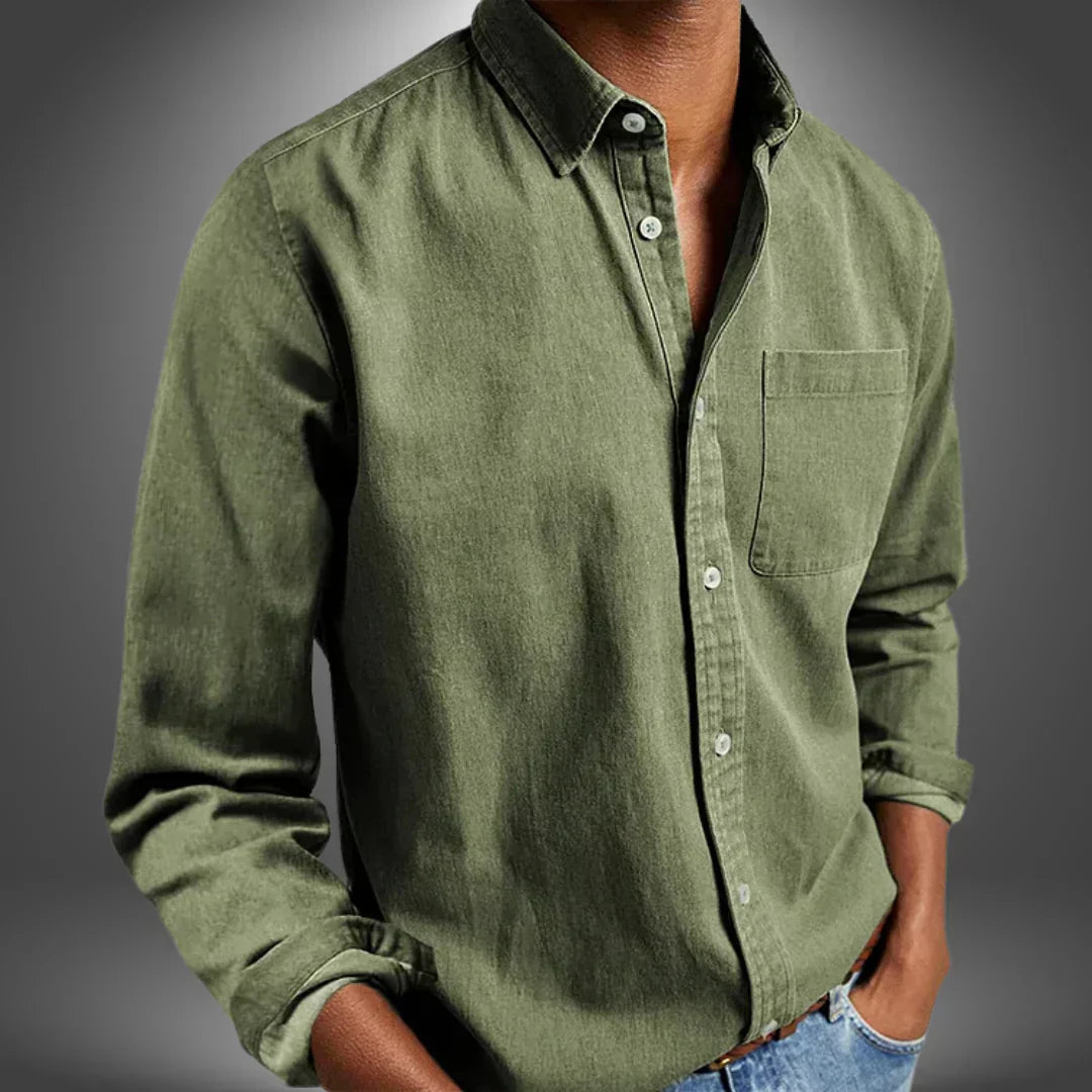 Leonard - Camisa Costurada à Mão para Homens