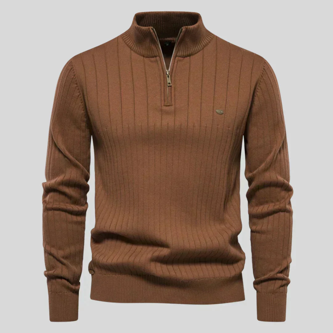 Martin – Suéter Elegante com Zip na Garganta