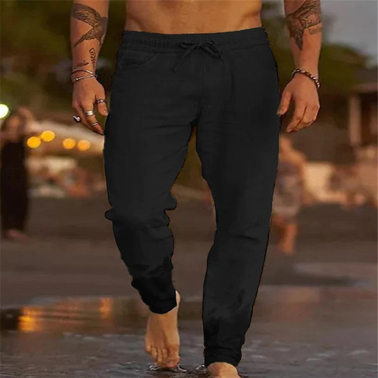 Brett – Calças de Praia Masculinas Casuais em Algodão