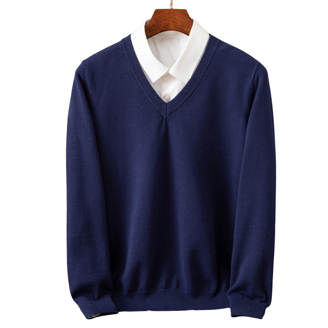 Adam - Pullover de caxemira com decote em V