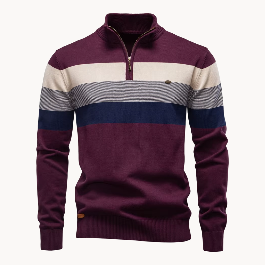 Boémio - Sweater com fecho de ¼