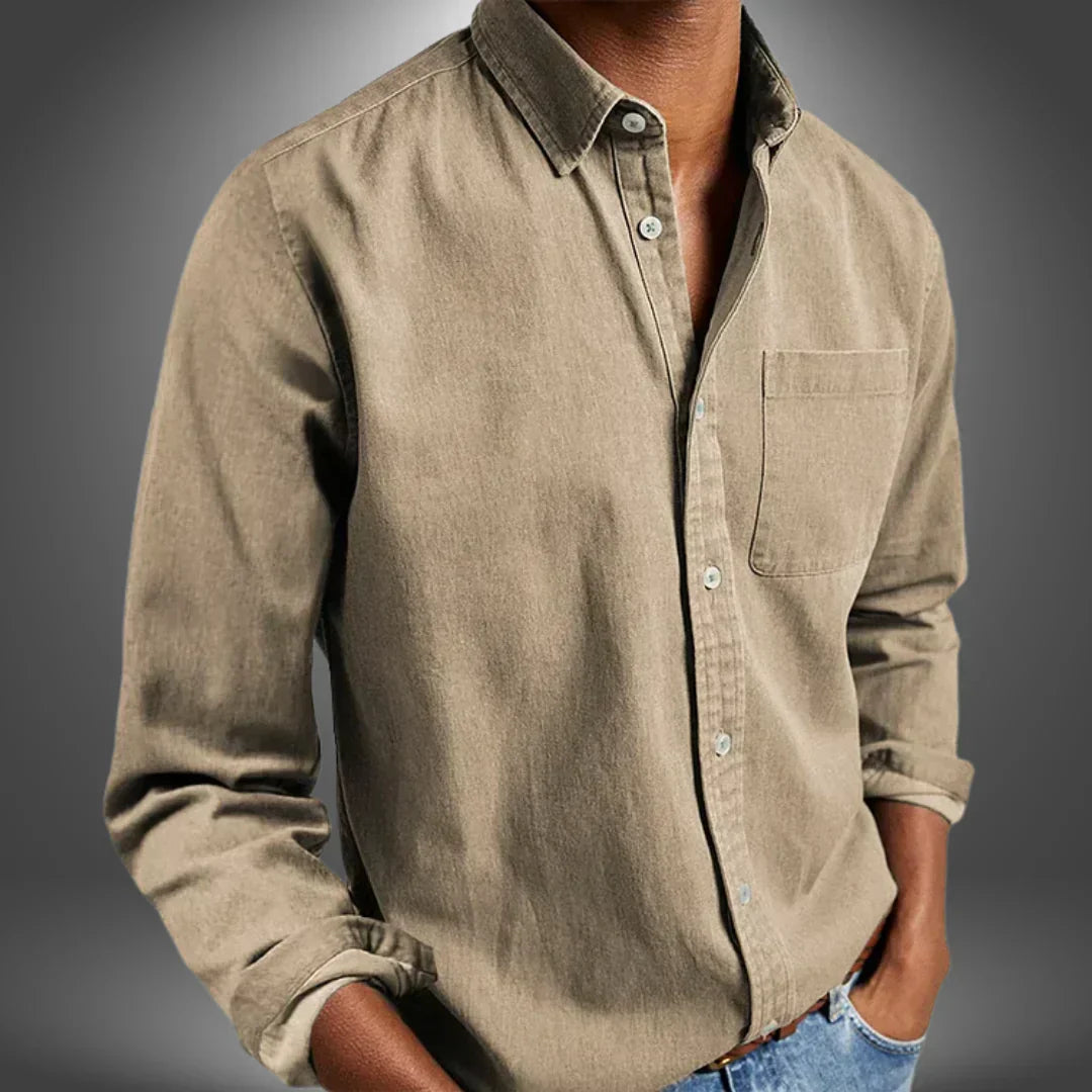 Leonard - Camisa Costurada à Mão para Homens