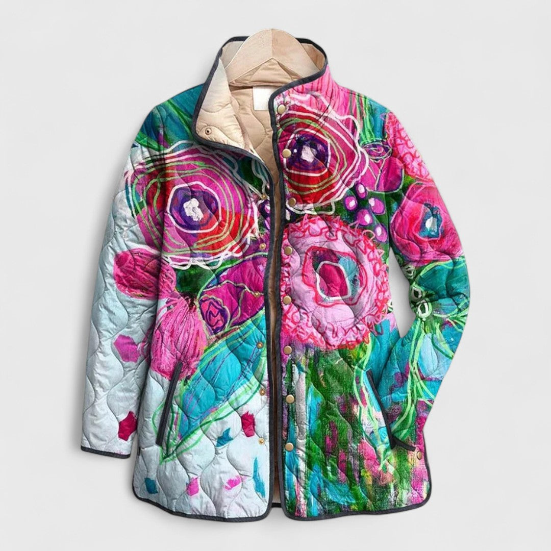 Antonina – Casaco acolchoado com padrão floral Vintage