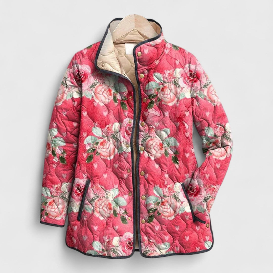 Antonina – Casaco acolchoado com padrão floral Vintage