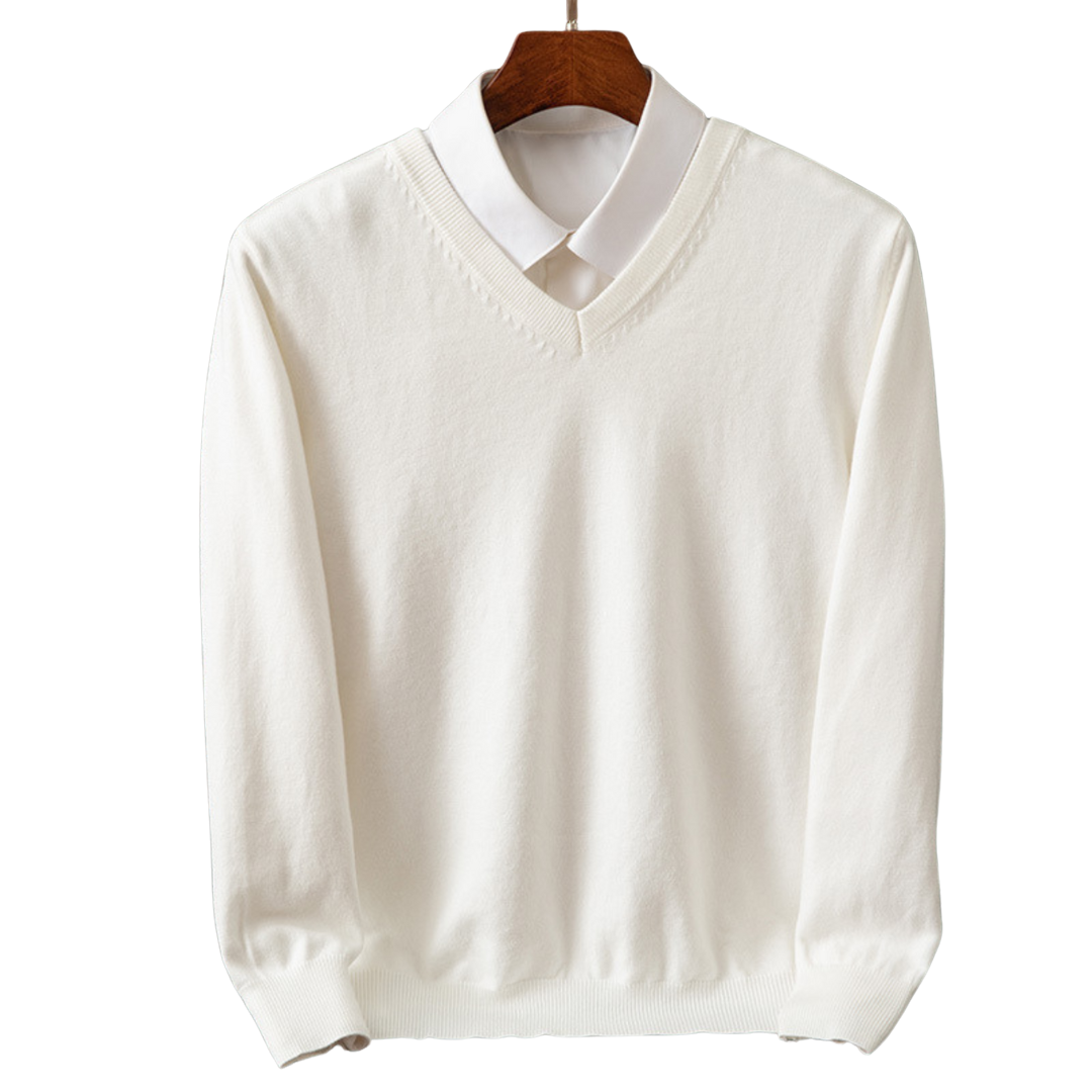 Adam - Pullover de caxemira com decote em V