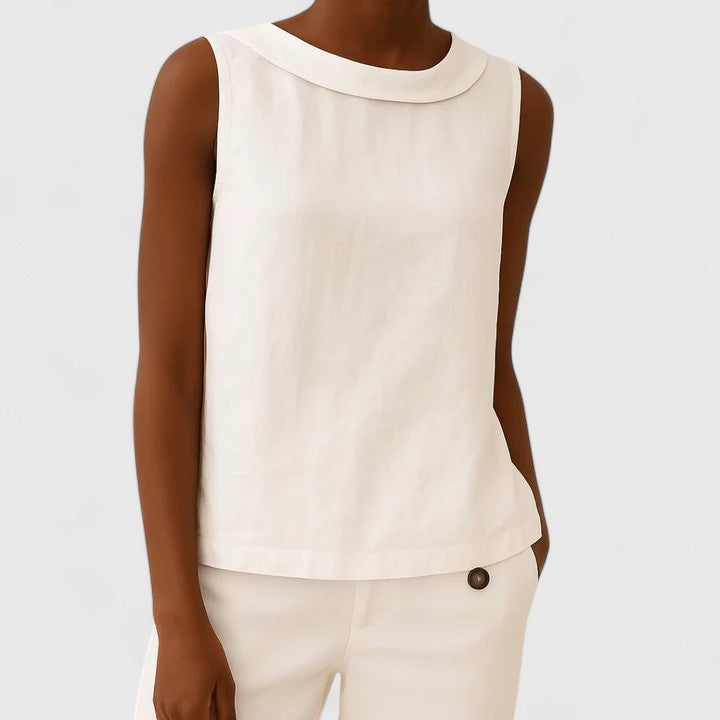Natálie - Top elegante com gola alta
