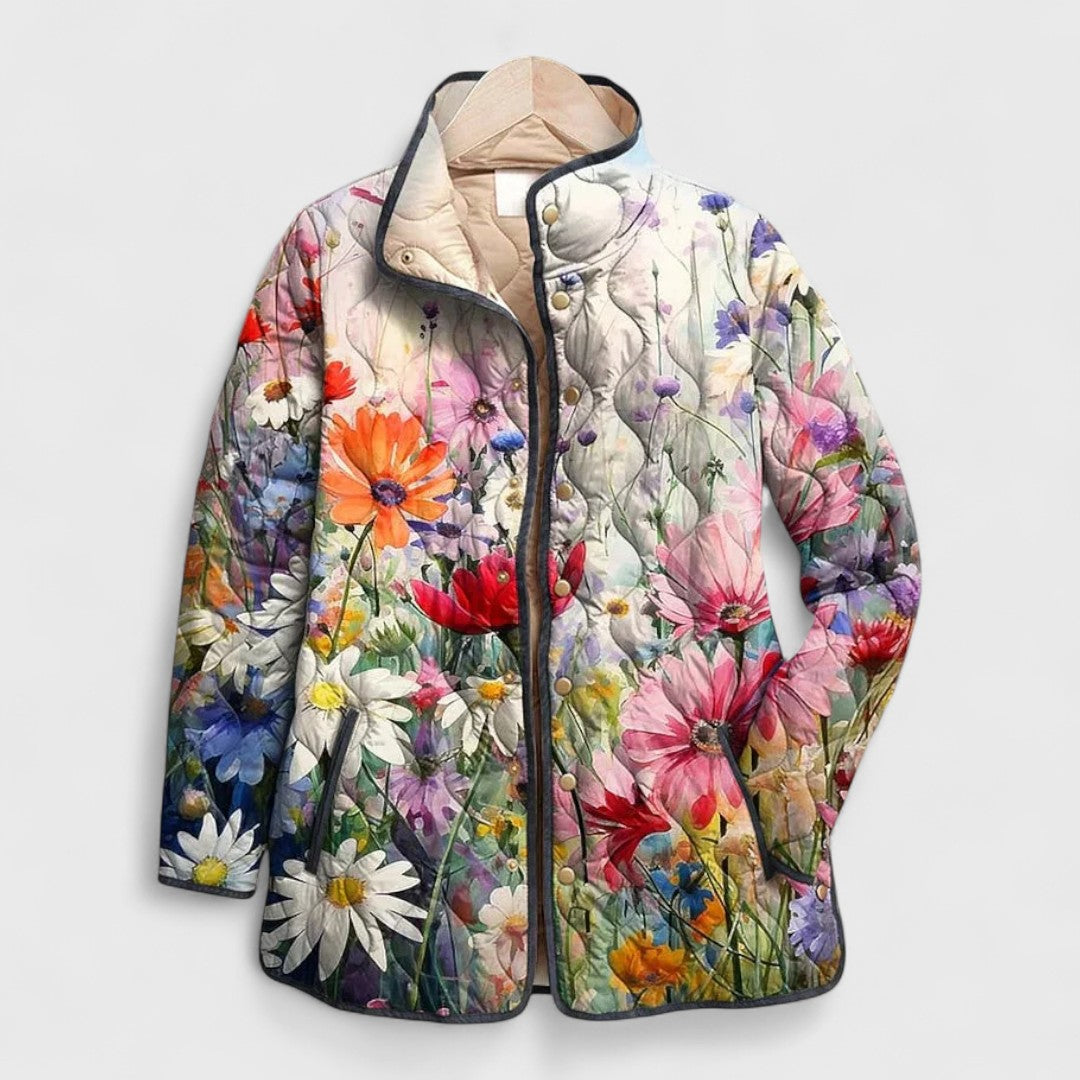 Antonina – Casaco acolchoado com padrão floral Vintage