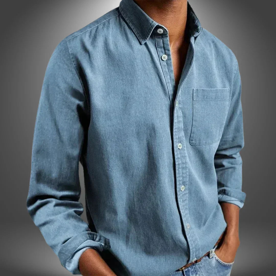 Leonard - Camisa Costurada à Mão para Homens