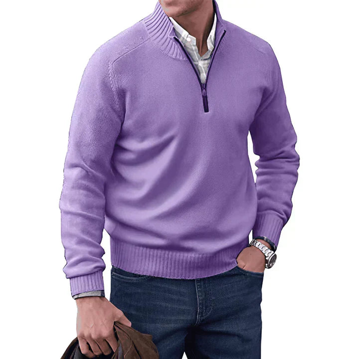 Lukáš – Pullover Masculino com Meio Zíper