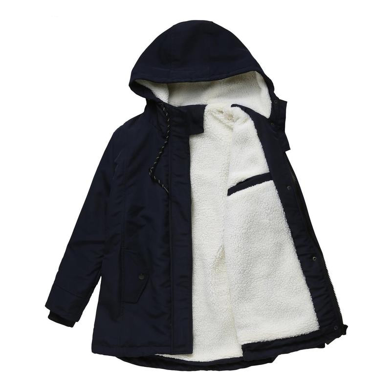 Anita - Casaco de Inverno Grosso com Capuz e Forro Almofadado para o Calor Inverno