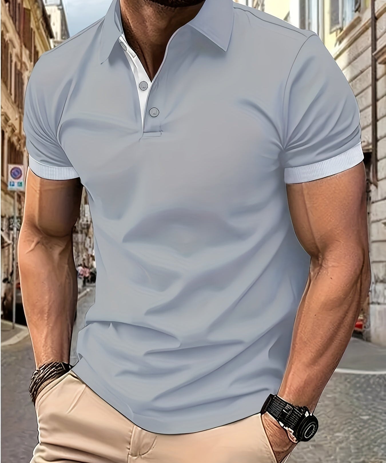 David – Camiseta Polo Masculina