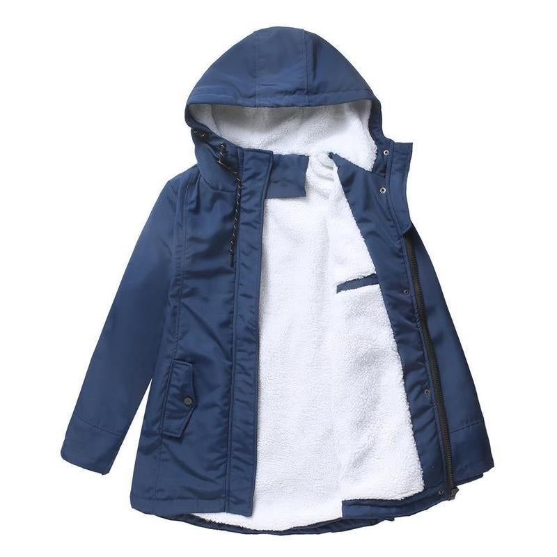 Anita - Casaco de Inverno Grosso com Capuz e Forro Almofadado para o Calor Inverno