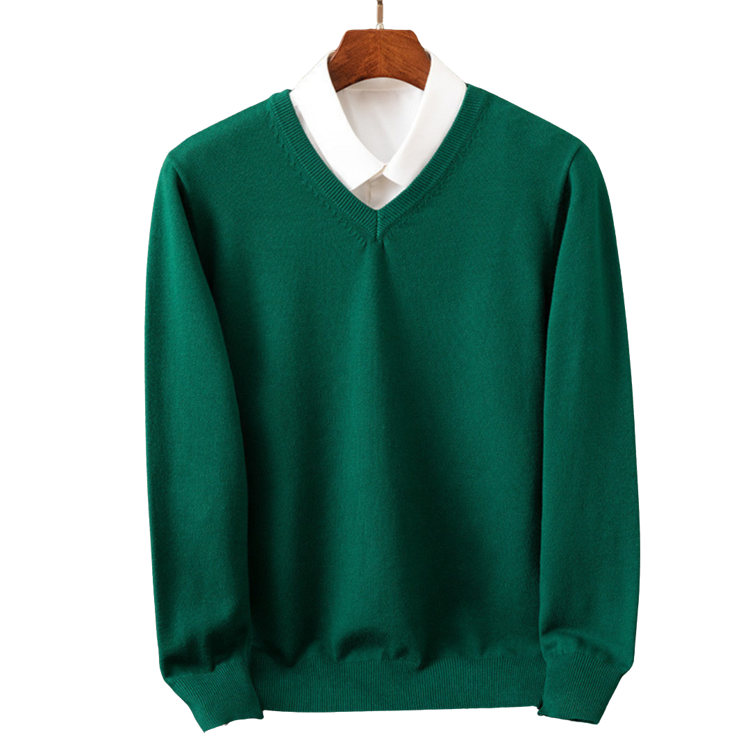 Adam - Pullover de caxemira com decote em V