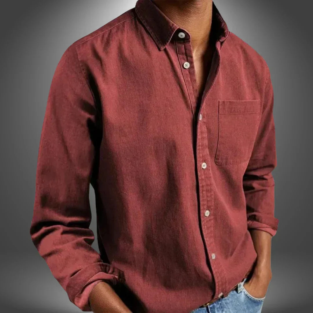 Leonard - Camisa Costurada à Mão para Homens