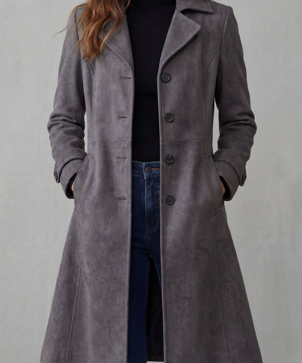 Delphine – Casaco longo de veludo vintage
