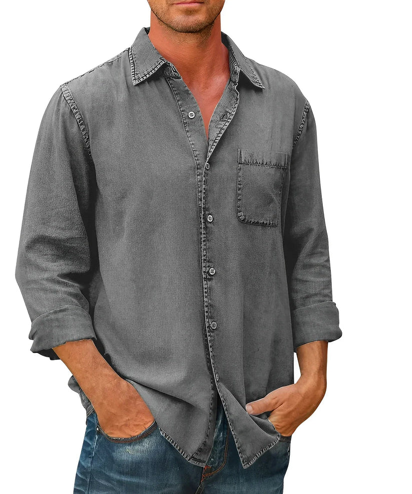Tomáš – Camisa de Lazer Masculina com Manga Longa