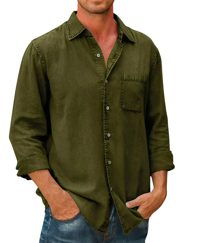 Tomáš – Camisa de Lazer Masculina com Manga Longa