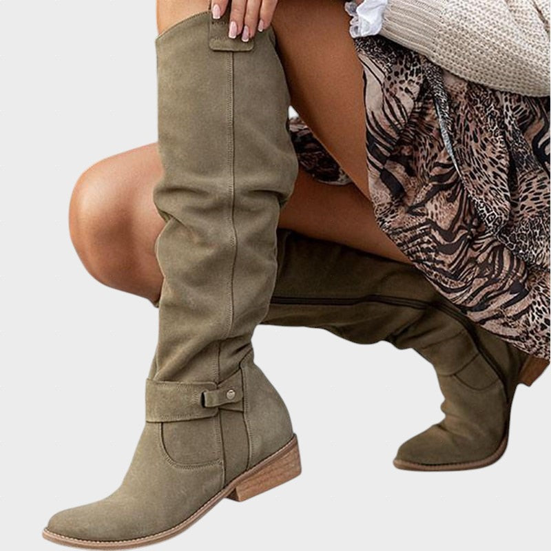Lina – Botas de Couro Elegantes, Confortáveis e Quentes para Mulheres