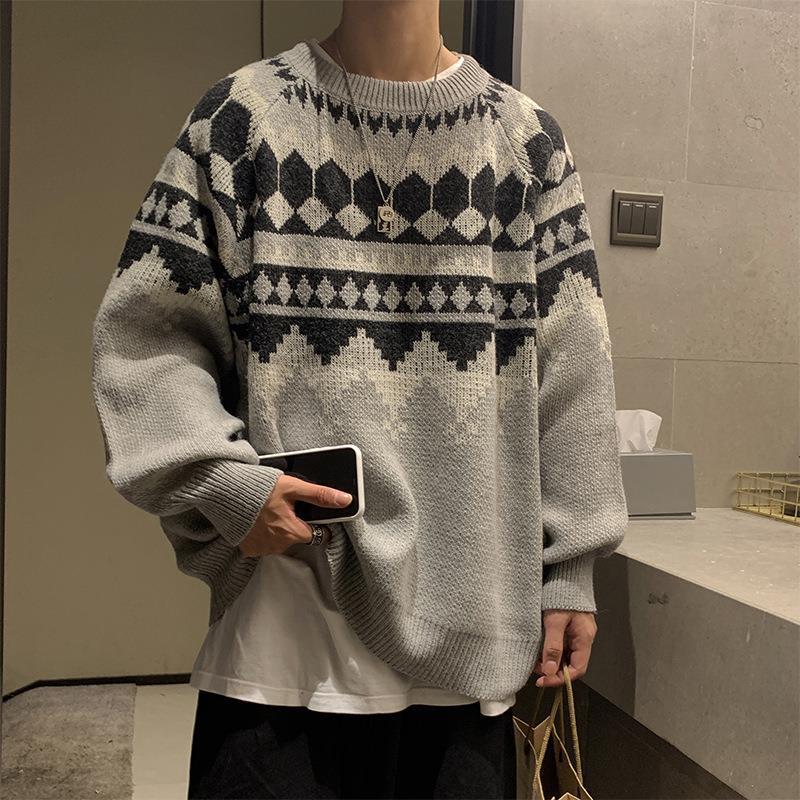 Martin – Sweater Vintage de Malha para Homens
