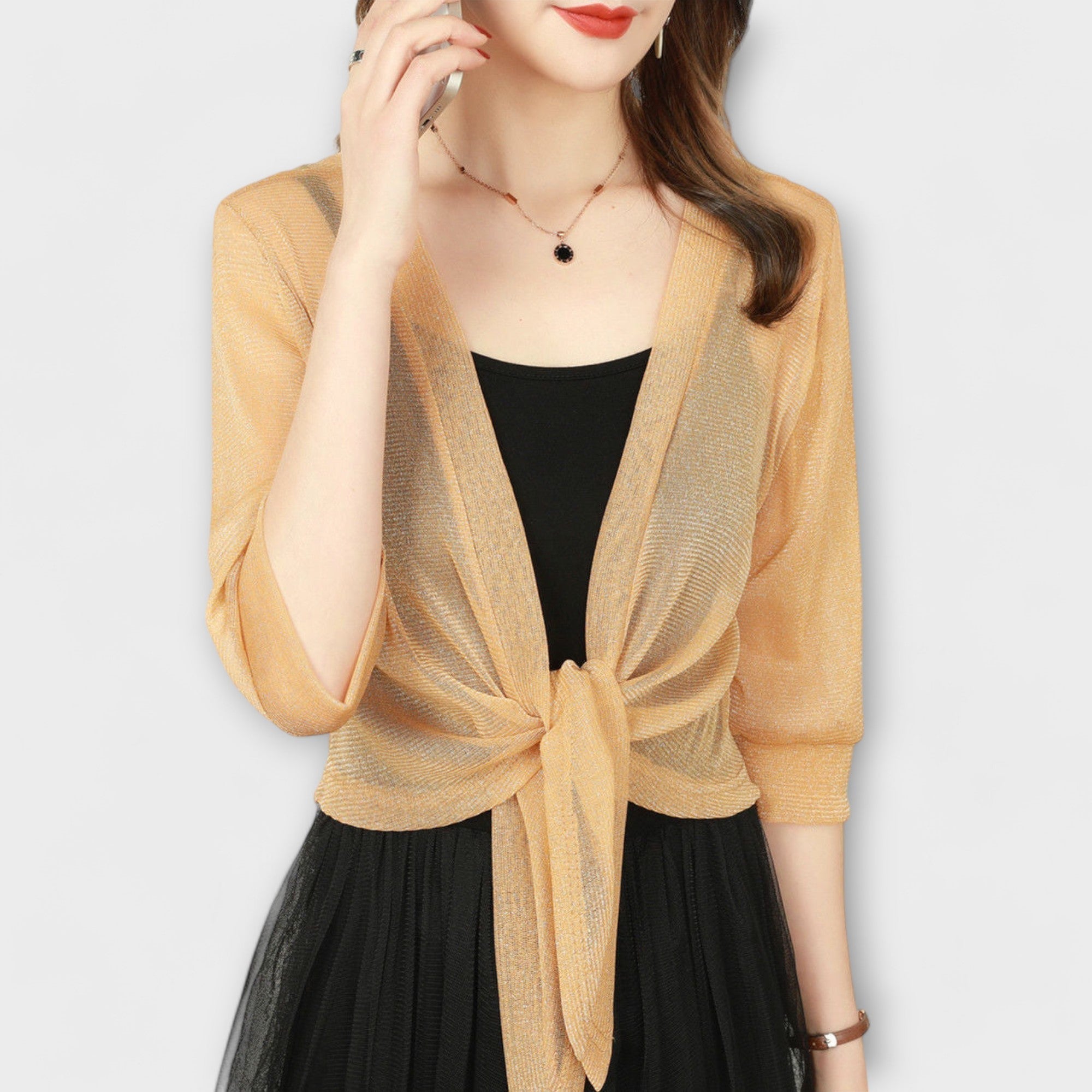 Olivia - Blusa com frente aberta
