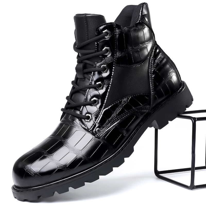 Adéla – Botas de Couro de Crocodilo