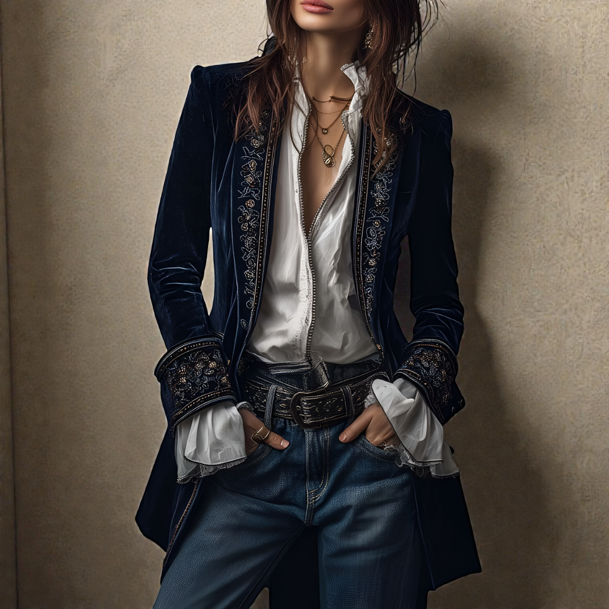 Tereza | Casaco de veludo elegante